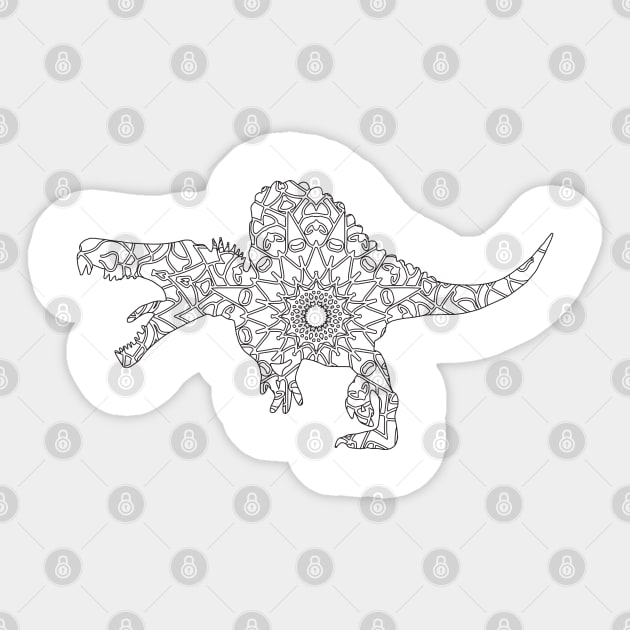 Mandala Spinosaurus Sticker by RosaliArt